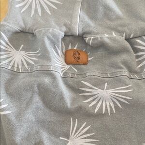 Little yogi Gray Joggers with White Leaf Print